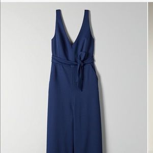 Aritzia Navy Ecoulement V Jumpsuit Size 2